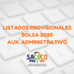 LISTADOS PROVISIONALES BOLSA 2020